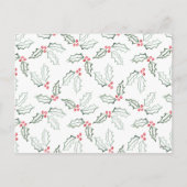 おしゃれな斜めの水彩画 メリークリスマス 3枚写真 シーズンポストカード (裏面)