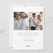 おしゃれな新婚夫婦のクリスマスカード シーズンカード (裏面)