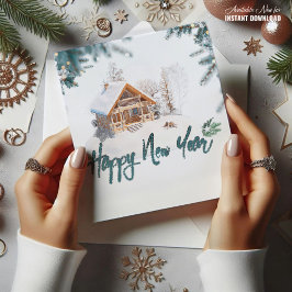 おしゃれな新年のカード カード