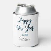 おしゃれな新年のブルーブラックのシンプルな年 缶クーラー (缶正面)