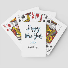 おしゃれな新年のブルーブラックのボールドデザイン トランプ