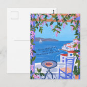 おしゃれな新築 海の景色 アートカード ポストカード (正面/裏面)