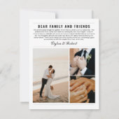 おしゃれな新聞風フォトコラージュ結婚式感謝カード サンキューカード (裏面)