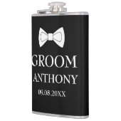 おしゃれな新郎のためのエレガントなギフト ウェディング ブラック モダン フラスク (左)