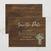 おしゃれな日付を飾る　ナチュラルなギスソフィラ　メイソンジャー (正面/裏面)