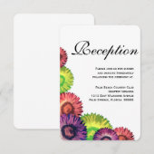 おしゃれな春の花 現代的な結婚式の披露宴 エンクロージャーカード (正面/裏面)