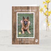 おしゃれな最高の犬パパ写真 父の日のプレゼント カード (黄色い花)