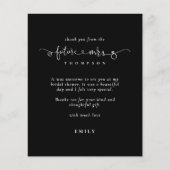 おしゃれな未来のMrs. フォト ブライダルシャワー ブラック サンクス, (正面)