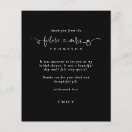おしゃれな未来のMrs. フォト ブライダルシャワー ブラック サンクス,