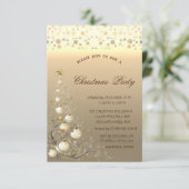 おしゃれな松の木, ボールとドットの企業のクリスマス, エレガントなクリスマスツリーにボールとドット 招待状 (スタンド正面)