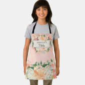 おしゃれな桃の花のキッチン エプロン (インサイチュ)