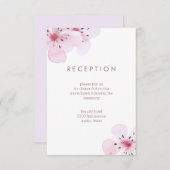 おしゃれな桜の花の結婚式の披露宴カード エンクロージャーカード (正面/裏面)