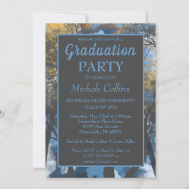 おしゃれな森のサンセットパーティー招待状 招待状