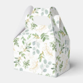 おしゃれな水彩の葉のギフトボックス フェイバーボックス (裏面サイド)