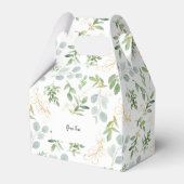 おしゃれな水彩の葉のギフトボックス フェイバーボックス (正面サイド)