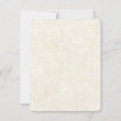 おしゃれな水彩の鹿が横になっているボヘミアンワディング 出欠カード (裏面)