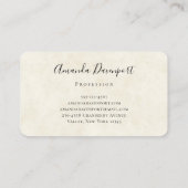 おしゃれな水彩の鹿が横になっているボホ 名刺 (裏面)