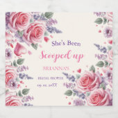 おしゃれな水彩アイスクリーム ブライダルシャワー スパークリングワインラベル (シングルラベル)