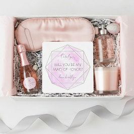 おしゃれな水彩ダイヤモンド | 私のウェディングパーティーに来てくれる？ 招待状