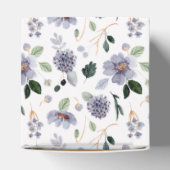 おしゃれな水彩パープルの花 フェイバーボックス (上部)