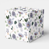 おしゃれな水彩パープルの花 フェイバーボックス (裏面サイド)