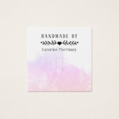 おしゃれな水彩ピンクスプラッシュリングディスカード (正面)