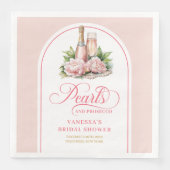 おしゃれな水彩フラッシュゴールドのウェディングシャワーナプキン (正面)