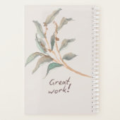 おしゃれな水彩画の葉のデザインが素敵 プランナー手帳 (裏面)