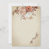 おしゃれな水彩秋の花の披露宴 招待状 (裏面)