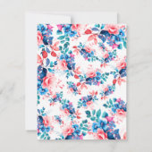 おしゃれな水彩花の90歳誕生日プログラム 招待状 (裏面)