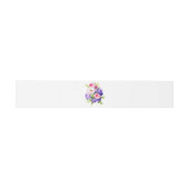 おしゃれな水彩花束のイラスト 招待状ベリーバンド (フラット)