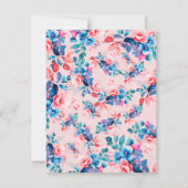 おしゃれな水彩花柄 60歳の誕生日プログラム ブラッシュ 招待状 (裏面)