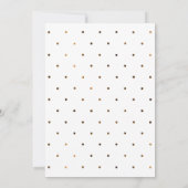 おしゃれな水彩花模様に偽のゴールドドットが付いたウェディング 招待状 (裏面)