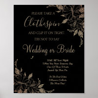 おしゃれな洗濯バサミ 結婚前のお祝いゲーム看板