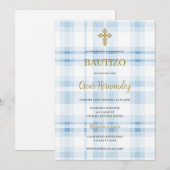 おしゃれな洗礼スペイン語招待状 招待状 (正面/裏面)