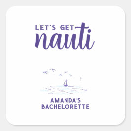おしゃれな海のバチェロレッテパーティー スクエアシール