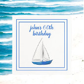 おしゃれな海軍青の船でのカクテルパーティー スタンダードカクテルナプキン