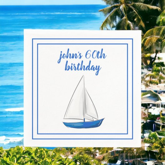 おしゃれな海軍青の船でのカクテルパーティー スタンダードカクテルナプキン