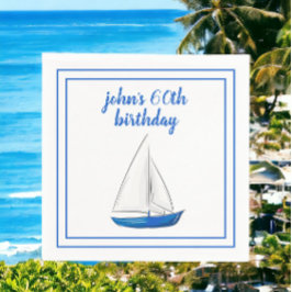 おしゃれな海軍青の船のカジュアルパーティー スタンダードカクテルナプキン