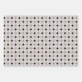 おしゃれな海軍風ホワイト＆ネイビーブルー ラッピングペーパーシート