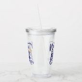 おしゃれな海辺の花嫁パーティー アクリルタンブラー (左)