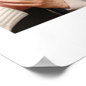 おしゃれな渦巻き文字の50周年ウェルカムポスター ポスター (角)