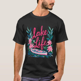 おしゃれな湖のライフスタイルデザイン Tシャツ