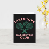 おしゃれな湖畔のバドミントンクラブの可愛いグラフィック カード (黄色い花)