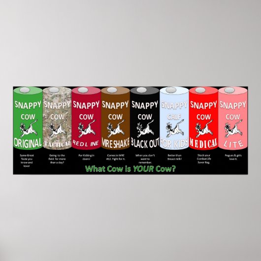 おしゃれな牛ポスター ポスター (正面)