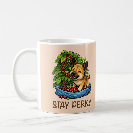 おしゃれな犬の陶器コーヒーマグ コーヒーマグカップ (左)
