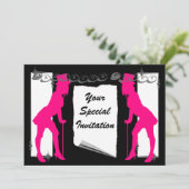 おしゃれな独身パーティー 招待状 (スタンド正面)