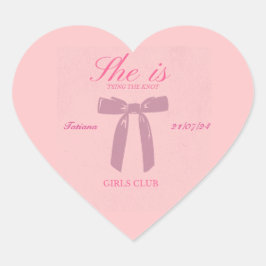 おしゃれな独身最後の女友達パーティー シンプル クラシック ハートシール