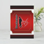 おしゃれな独身男性のパーティー カスタマイズ 招待状 (スタンド正面)