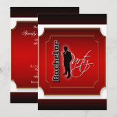 おしゃれな独身男性の最後の宴をカスタマイズする 招待状 (正面/裏面)